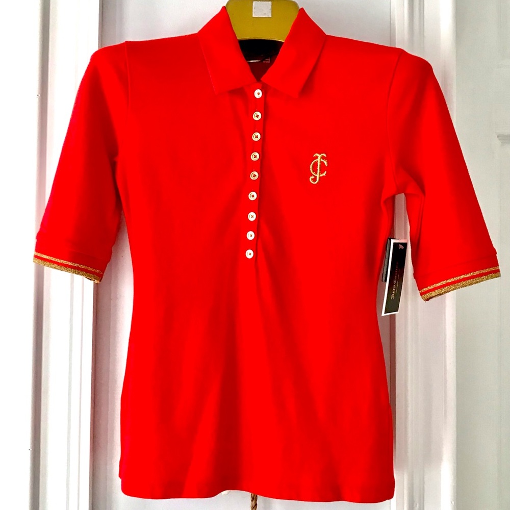 Juicy Couture, Pretty Polo Top, Ginger Red.
